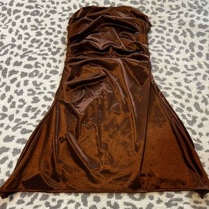 brown mini dress